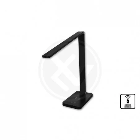 Lampki-biurkowe - czarna lampa biurkowa ingrid led 7w 2700-6000k usb qi 1461 lvt 