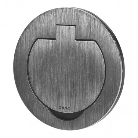 Gniazda-pojedyncze-podtynkowe - hermetyczne gniazdo elektryczne szczotkowane aluminium podtynkowe okrągłe ip55 or-gm-9030 orno 