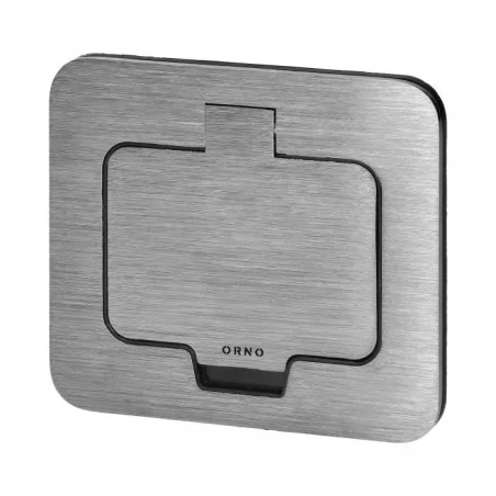 Gniazda-pojedyncze-podtynkowe - kwadratowe hermetyczne gniazdo elektryczne szczotkowane aluminium podtynkowe ip55 or-gm-9031 orno 