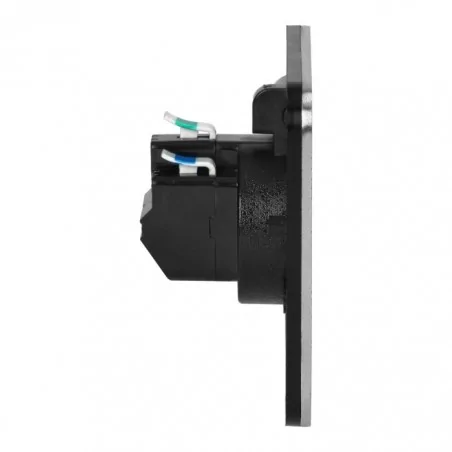 Gniazda-pojedyncze-podtynkowe - kwadratowe hermetyczne gniazdo elektryczne szczotkowane aluminium podtynkowe ip55 or-gm-9031 orno 