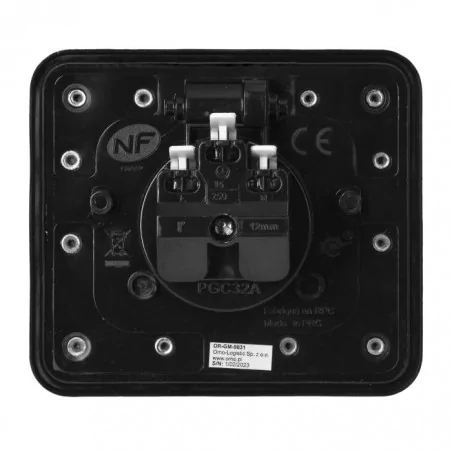 Gniazda-pojedyncze-podtynkowe - kwadratowe hermetyczne gniazdo elektryczne szczotkowane aluminium podtynkowe ip55 or-gm-9031 orno 