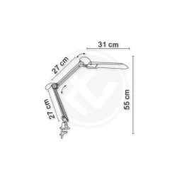 Lampki-biurkowe - kreślarska lampa biurkowa alina led 7w 4500k 1585 lvt 