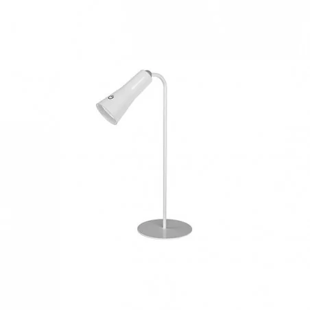 Lampki-biurkowe - biała akumulatorowa lampa biurkowa magneto led 5w 4000k 0534 lvt 