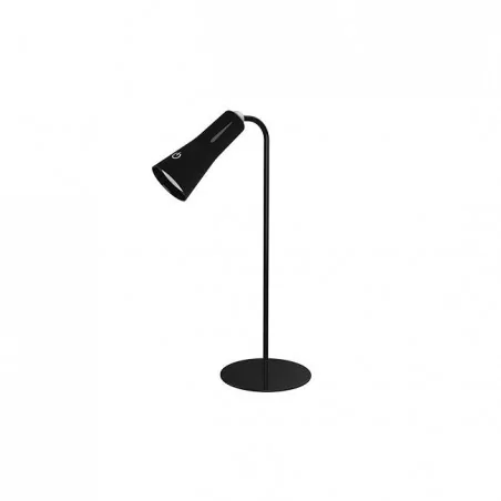 Lampki-biurkowe - czarna akumulatorowa lampa biurkowa magneto led 5w 4000k 0533 lvt 