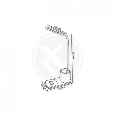 Lampki-biurkowe - lampa biurkowa nina led 3w 3000-6000k z ładowarką qi 7199 lvt 
