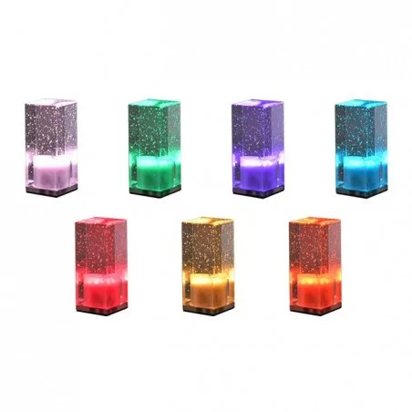 Lampki-biurkowe - lampa stołowa led cristal 3w rgb usb 0264 lvt 