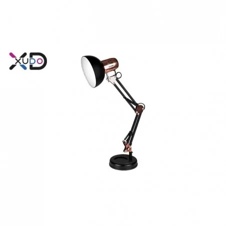 Lampki-biurkowe - xd-hx110 kreślarska czarno-złota lampa biurkowa e27 lvt 