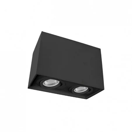 Oprawy-sufitowe-ruchome - ruchoma czarna oprawa natynkowa 2xgu10 7827 lvt 