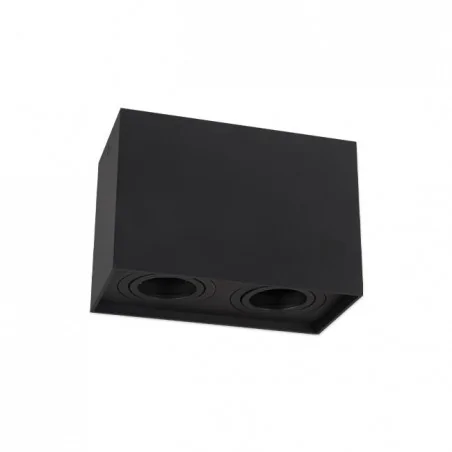 Oprawy-sufitowe-ruchome - ruchoma czarna oprawa natynkowa 2xgu10 7827 lvt 