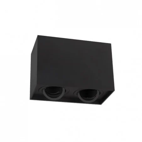 Oprawy-sufitowe-ruchome - ruchoma czarna oprawa natynkowa 2xgu10 7827 lvt 