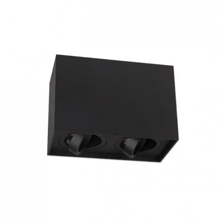 Oprawy-sufitowe-ruchome - ruchoma czarna oprawa natynkowa 2xgu10 7827 lvt 