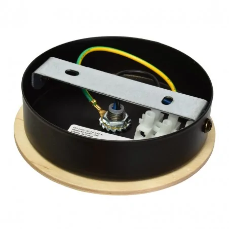 Kinkiety-do-salonu - kinkiet czarno-drewniany 1xe27 dama black mlp6520 eko-light 