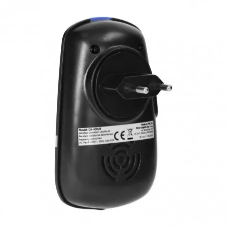 Dzwonki-do-drzwi-bezprzewodowe - db-4/b dzwonek bezprzewodowy czarny do kontaktu bezbateryjny laxan ac orno 