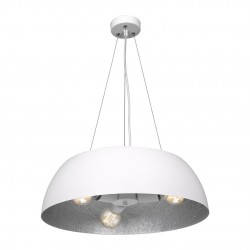 Lampy-sufitowe - biała lampa wisząca na 3 żarówki e27 morgan mlp4477 eko-light