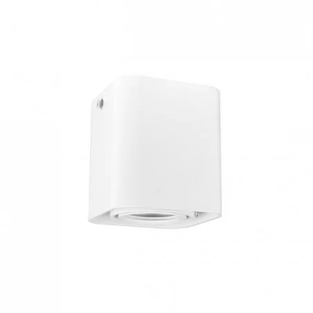 Oprawy-sufitowe-ruchome - biała ruchoma oprawa natynkowa gu10 kwadrat 4930 lvt 