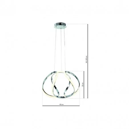 Lampy-sufitowe - nowoczesna lampa wisząca led 50w globe ml3808 eko-light 