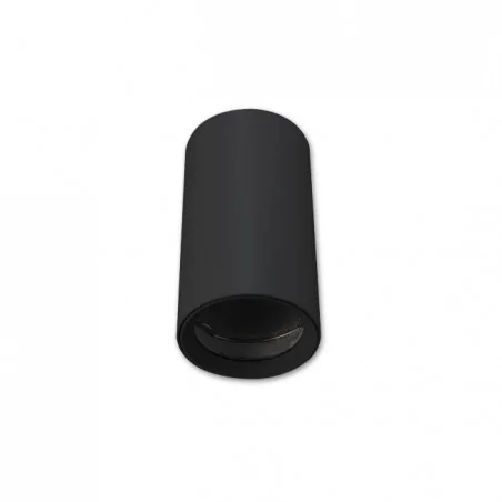 Oprawy-sufitowe-stale - czarna okrągła oprawa natynkowa gu10 3733 lvt 