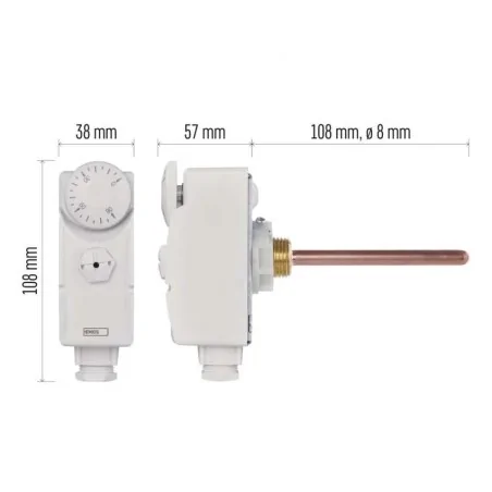 Regulatory-temperatury - p5685 termostat ręczny do zabudowy z sondą zanurzeniową emos 