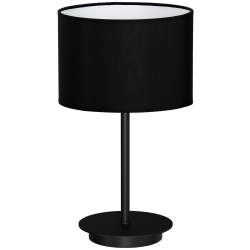 Lampki-nocne - czarna lampka stołowa 1xe27 bari black mlp4699 eko-light