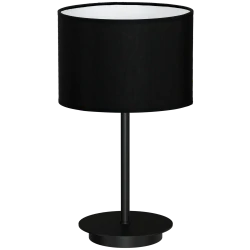 Lampki-nocne - czarna lampka stołowa 1xe27 bari black mlp4699 eko-light