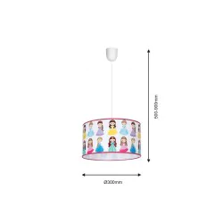 Oswietlenie-do-pokoju-dzieciecego - lampa wisząca księżniczki 1xe27 princess mlp4306 eko-light 