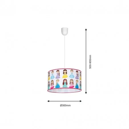 Oswietlenie-do-pokoju-dzieciecego - lampa wisząca księżniczki 1xe27 princess mlp4306 eko-light 