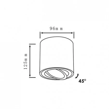 Oprawy-sufitowe-ruchome - biała ruchoma oprawa natynkowa gu10 0133 lvt 