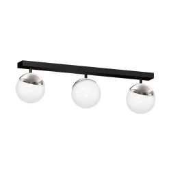 Lampy-sufitowe - lampa sufitowa listwa 65cm czarno biała 3xe214 sfera mlp8873 eko-light 