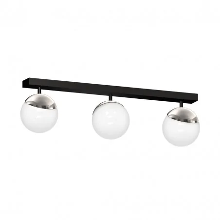 Lampy-sufitowe - lampa sufitowa listwa 65cm czarno biała 3xe214 sfera mlp8873 eko-light 
