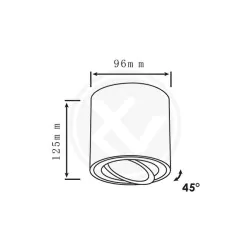 Oprawy-sufitowe-ruchome - czarna ruchoma oprawa natynkowa gu10 0137 lvt 