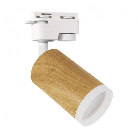 Oswietlenie-szynowe - lampa do szynoprzewodu biało-drewniana gu10 zadra tra pine 04327 ideus 