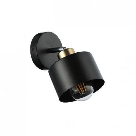 Kinkiety-do-salonu - czarno-miedziany ruchomy kinkiet e27 led elza 3773 lvt 