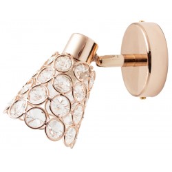 Kinkiety-do-salonu - dekoracyjny kinkiet złoty kryształ na żarówkę g9 glossy 91-97432 candellux