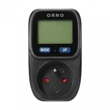 Liczniki-jednofazowe - czarny kalkulator energii - watomierz z wyświetlaczem lcd orno or-wat-419/b 
