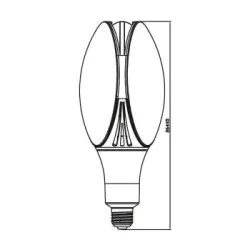 Gwint-trzonek-e27 - żarówka led neutralna mocna 54w t108 e27 9000lm 4000k els050nw inq 