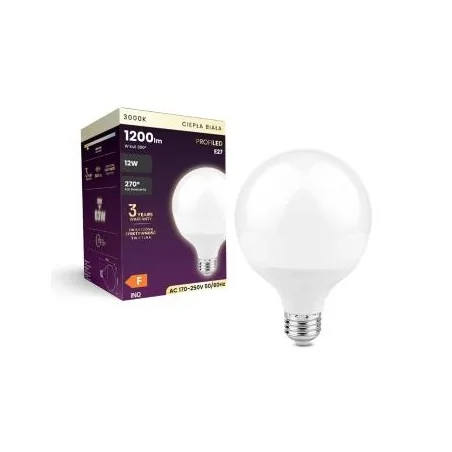 Gwint-trzonek-e27 - żarówka led o mocy 12w bańka deco glob g95 ciepła 3000k eldg050ww inq 