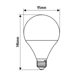 Gwint-trzonek-e27 - żarówka led o mocy 12w bańka deco glob g95 ciepła 3000k eldg050ww inq 