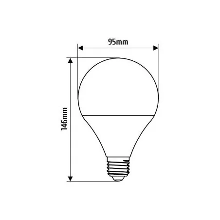 Gwint-trzonek-e27 - żarówka led o mocy 12w bańka deco glob g95 ciepła 3000k eldg050ww inq 