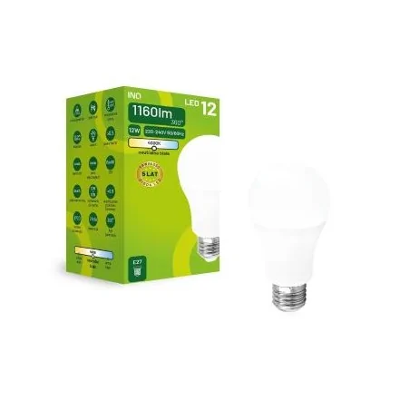 Gwint-trzonek-e27 - żarówka led e27 neutralna 12w 1160lm 4000k a60 ela044nw inq 