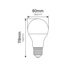 Gwint-trzonek-e27 - żarówka led e27 neutralna 12w 1160lm 4000k a60 ela044nw inq 