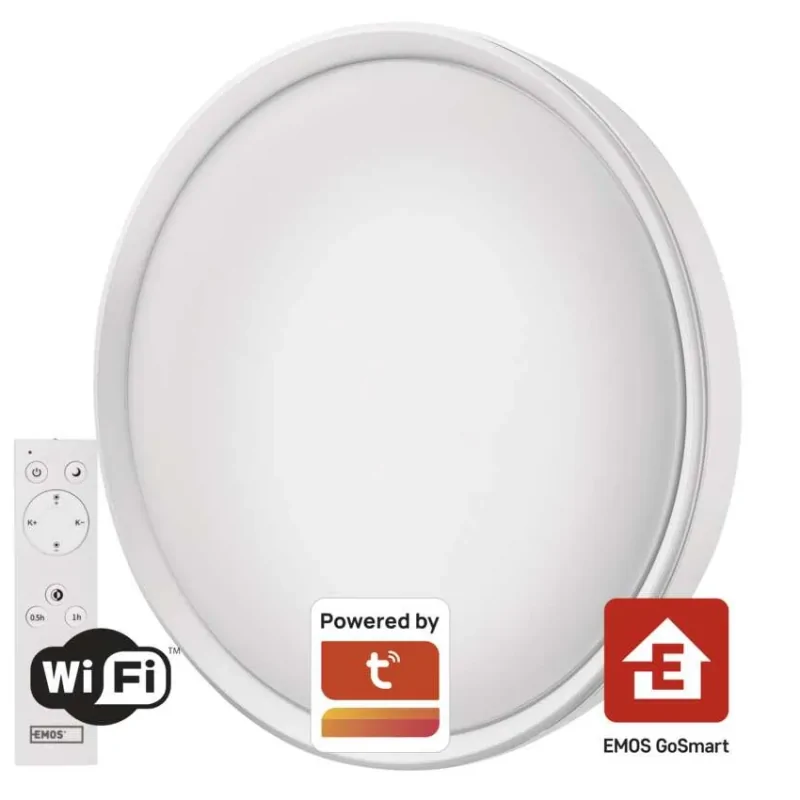 Lampy-sufitowe - plafon gosmart na wi-fi + pilot led natynkowa 45w rgb ściemnialna zm5192 emos firmy EMOS 