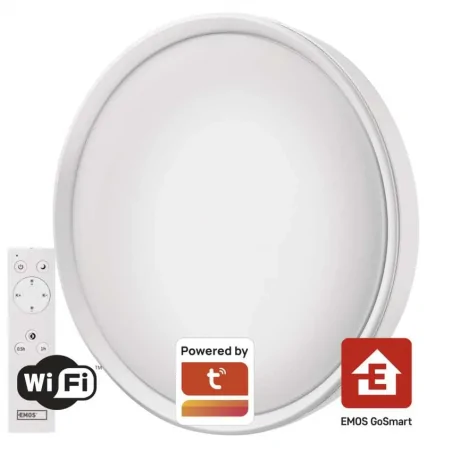 Lampy-sufitowe - plafon gosmart na wi-fi + pilot led natynkowa 45w rgb ściemnialna zm5192 emos 