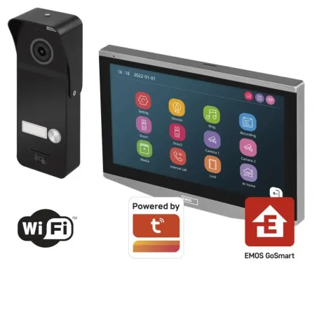 Wideodomofony - zestaw videodomofonu sterowany aplikacją gosmart ip-750a z wi-fi h4020 emos 