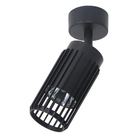 Oprawy-sufitowe-stale - ml0294 vertical nowoczesna loftowa czarna tuba sufitowa ruchoma gu10 eko-light 