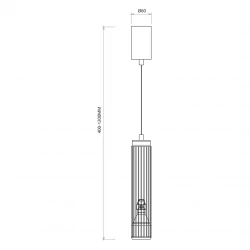 Lampy-sufitowe - ml0298 loftowa tuba lampa wisząca nad wyspę kuchenną czarna gu10 vertical eko-light 