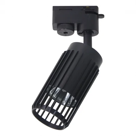 Oswietlenie-szynowe - ml023 vertical track czarna tuba sufitowa ażurowa na szynoprzewód gu10 eko-light 