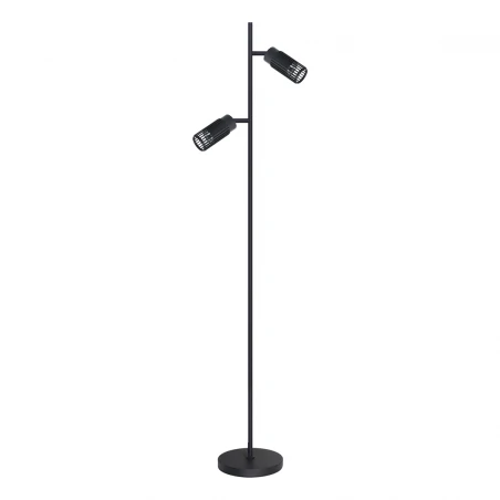Lampy-stojace - ml0300 loftowa minimalistyczna czarna lampa podłogowa 2xgu10 vertical eko-light 