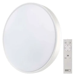 Plafony - zm5162 oprawa led 30w z pilotem 40cm ciepła-zimna biel ściemnialna livi emos