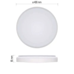 Plafony - zm5162 oprawa led 30w z pilotem 40cm ciepła-zimna biel ściemnialna livi emos 