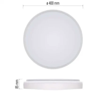 Plafony - zm5162 oprawa led 30w z pilotem 40cm ciepła-zimna biel ściemnialna livi emos 